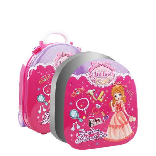 兒童仿真梳妝台女孩子扮家家酒行李箱化妝套裝益智玩具