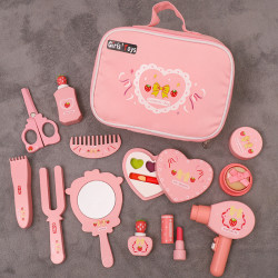 廠貨通木製兒童梳妝台化妝玩具仿真扮家家酒女孩公主生日禮物套裝