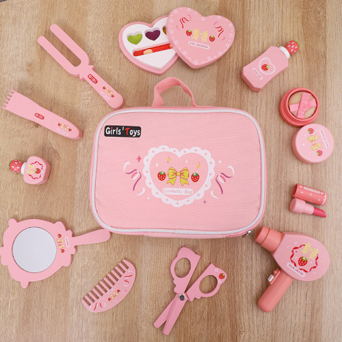 廠貨通木製兒童梳妝台化妝玩具仿真扮家家酒女孩公主生日禮物套裝