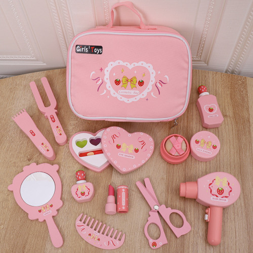 廠貨通木製兒童梳妝台化妝玩具仿真扮家家酒女孩公主生日禮物套裝