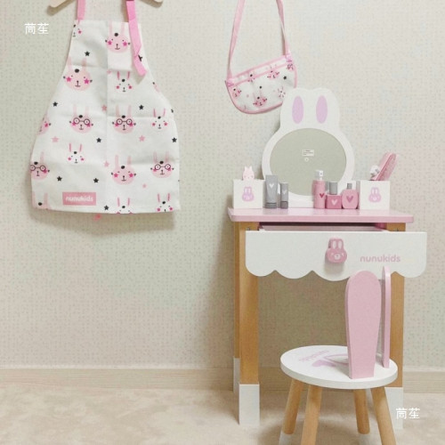 兒童梳妝台公主小女孩扮家家酒玩具木質化妝品桌女童生日禮物