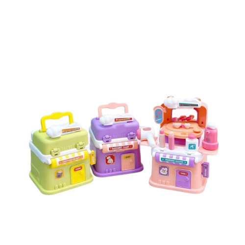 新款多功能廚房仿真扮家家酒收納盒套裝醫療化妝台童話屋兒童禮物