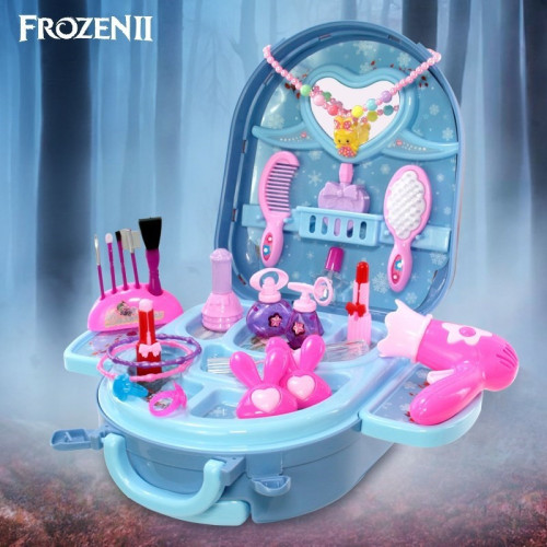 冰雪奇緣兒童梳妝台愛莎艾莎沙公主玩具套裝小女孩化妝盒品行李箱