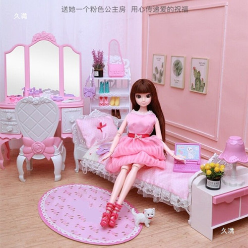 芭洋比娃娃梳妝台衣櫃衣櫥沙發貴妃椅化妝台鞋架雙層床女孩玩具大