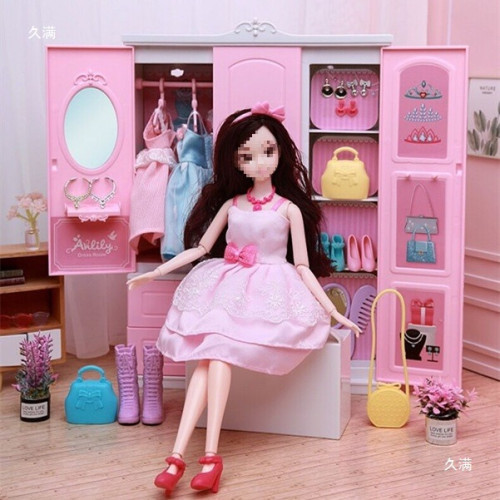 芭洋比娃娃梳妝台衣櫃衣櫥沙發貴妃椅化妝台鞋架雙層床女孩玩具大