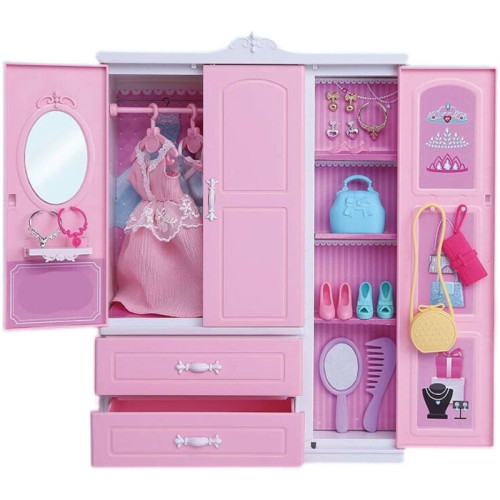 芭洋比娃娃梳妝台衣櫃衣櫥沙發貴妃椅化妝台鞋架雙層床女孩玩具大