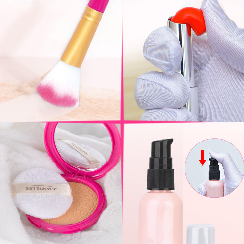 兒童仿真化妝品無毒梳妝台套裝美甲口紅睫毛膏美妝盒女孩玩具禮盒