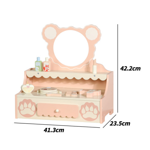 公主梳妝台小女孩模擬化妝打扮玩具梳子口紅仿真吹風機扮家家酒禮物