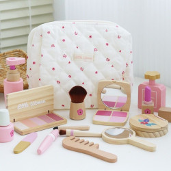 兒童寶寶木製梳妝台玩具化妝包卡通角色扮演扮家家酒遊戯安全環保