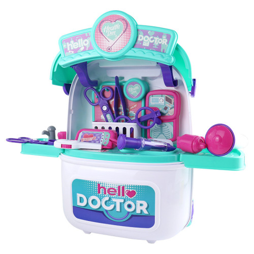 兒童廚房拉桿旅行箱化妝品盒梳妝台工具手提箱醫生扮家家酒套裝玩具