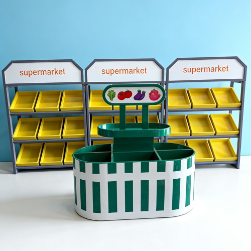 兒童樂園角色扮演超市貨架收銀台廚房公主屋化妝間烤漆櫃