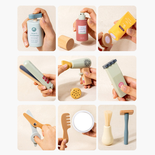 木製兒童梳妝台化妝玩具 仿真扮家家酒女孩小公主套裝化妝品禮物