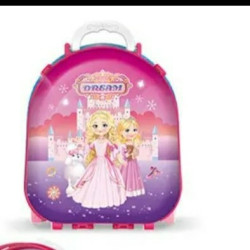 三合一變形拉桿箱玩具套裝兒童扮家家酒梳妝台女孩化妝台收納益智