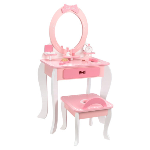 兒童女孩仿真公主梳妝台扮家家酒彩妝模擬仿裝裝扮化妝台玩具