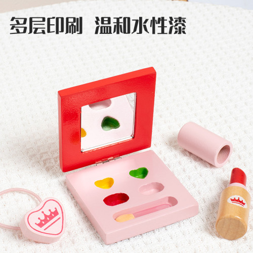 新款木製兒童仿真梳妝台化妝玩具女孩扮家家酒套裝小女生化妝品玩具