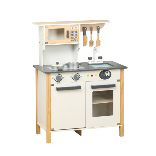 北歐仿真梳妝台兒童扮家家酒化妝桌木製玩具女孩生日禮物首飾盒3嵗6