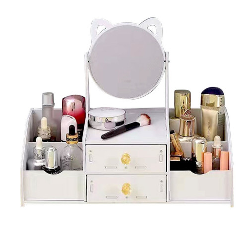 兒童手工製作材料 diy組裝化妝鏡美梳妝台抽屜豪華梳妝收納台女孩