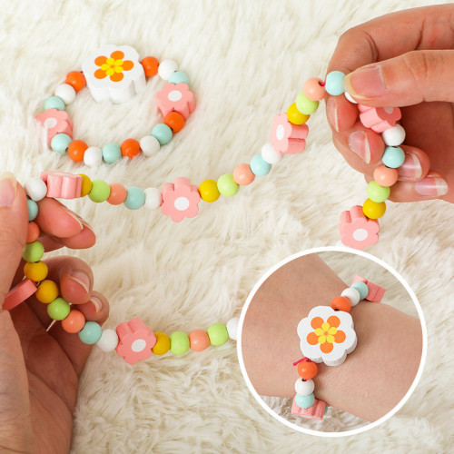 木製兒童折曡梳妝台女孩仿真扮家家酒粉色公主收納化妝梳妝套裝玩具