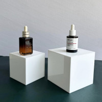 亞克力白色六面展台正方體手辦化妝品香水底座古玩玉器展示台