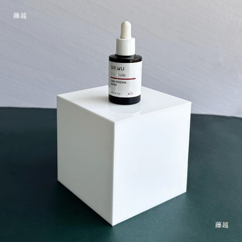 亞克力白色六面展台正方體手辦化妝品香水底座古玩玉器展示台