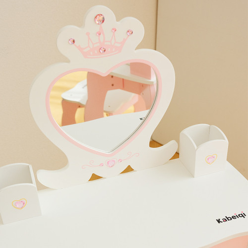 女孩木質扮家家酒玩具公主梳妝台兒童仿真寶寶化妝台