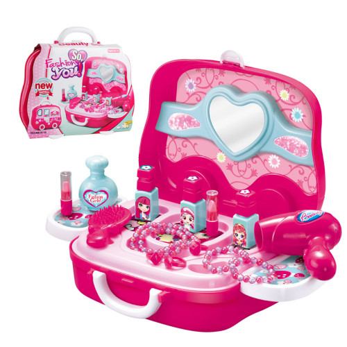 兒童扮家家酒仿真彩妝玩具梳妝台手提箱化妝飾品角色扮演聖誕節禮物