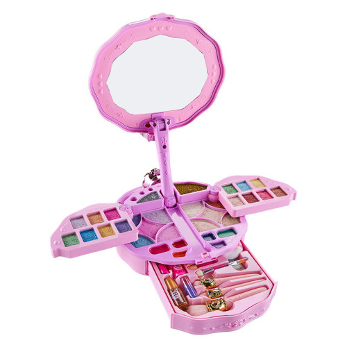 兒童化妝品玩具套裝女孩彩妝梳妝台小公主手提美妝箱扮家家酒禮物 兒童化妝品玩具套裝女孩彩妝梳妝台小公主手提美妝箱扮家家酒禮物