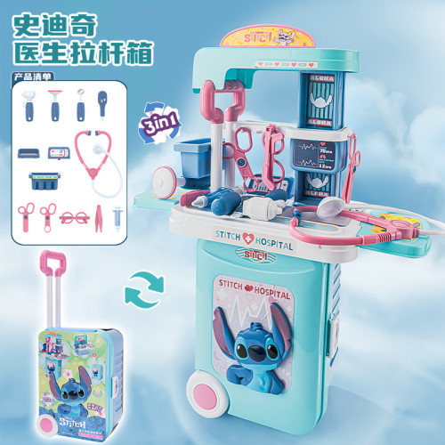 兒童扮家家酒梳妝台女孩公主冰雪奇緣玩具女童化妝台行李箱禮物套裝