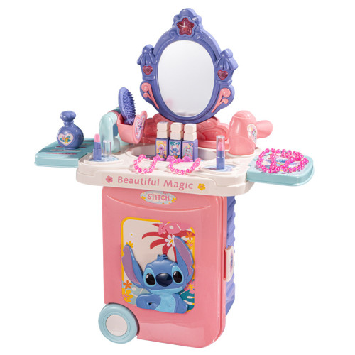 兒童扮家家酒梳妝台女孩公主冰雪奇緣玩具女童化妝台行李箱禮物套裝
