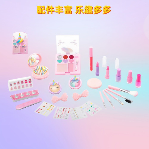 兒童化妝品彩妝玩具套裝口紅女孩公主梳妝台手提包禮物 兒童化妝品彩妝玩具套裝口紅女孩公主梳妝台手提包禮物