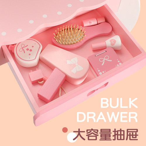 仿真梳妝台化妝台盒扮家家酒木質女孩小公主玩具兒童節日生日禮物