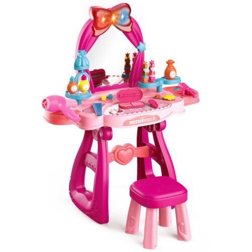 兒童飾品梳妝台玩具感應光控燈光音樂女孩扮家家酒寶寶化妝桌椅