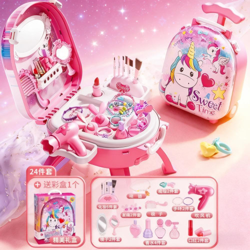 生日禮物庫洛米美樂蒂梳妝台套裝兒童化妝品玩具公主彩妝盒禮盒