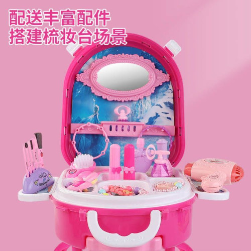 化妝品玩具庫洛米獨角獸梳妝台套裝女孩生日禮物公主彩妝盒拉桿箱