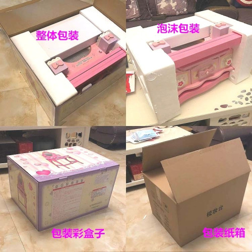 兒童仿真木製梳妝台公主化妝桌 扮家家酒男女孩美髮理髮店玩具套裝