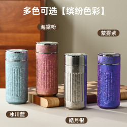 高檔純鈦保溫杯大容量抑菌保鮮濾茶水杯子高顔值鈦杯商務禮品杯