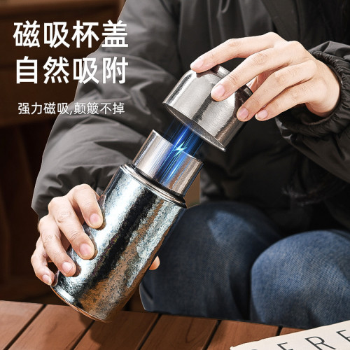 高級純鈦保溫杯可攜式時尚磁吸鈦杯男女士學生家用小巧迷你保溫水杯