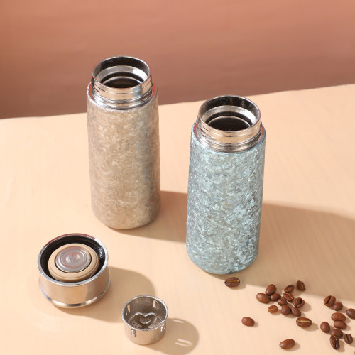 輕奢純鈦保溫杯可攜式茶水分離泡茶杯車用商務辦公養生鈦杯禮品水杯