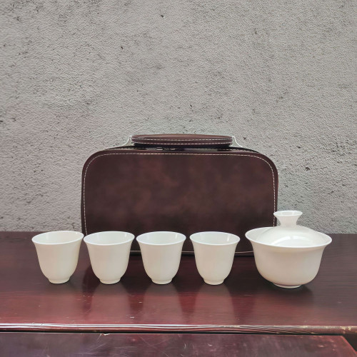 陶瓷功夫茶具套裝可攜式戶外旅行包禮盒禮品釘製婚慶用品小套簡約