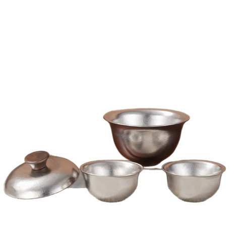 新款純鈦茶杯泡茶專用茶壺主人杯小茶杯喝茶茶盞功夫鈦茶具套裝