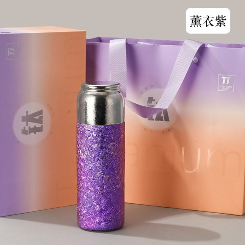 純鈦保溫杯內外純鈦杯彈跳磁吸杯蓋燜泡茶水分離杯子高檔商務禮品