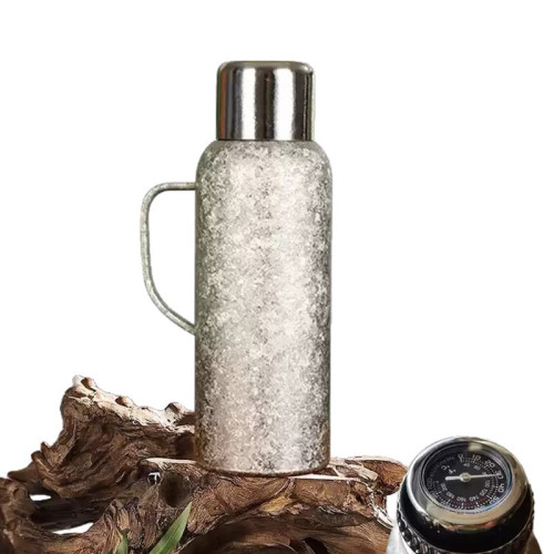 純鈦杯機械顯溫保溫壺商務辦公大容量泡茶茶壺家用純鈦燜茶壺戶外