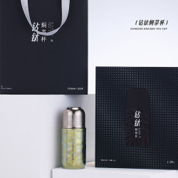 茗元素純鈦保溫杯雙層鈦燜茶杯 可攜式彈跳蓋燜泡養生杯鈦晶喝水