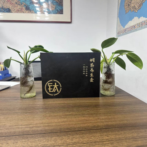 鍍鈦內膽保溫壺組合鈦杯耐酸堿防腐蝕燜茶壺鈦燜茶耐酸堿保溫壺