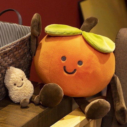 高顔值柿柿如意抱枕花生柿子玩偶兒童床上睡覺布娃娃生日禮物女生
