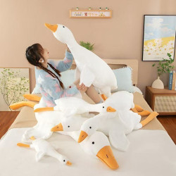 大白鵞抱枕毛絨玩具網紅大鵞卡通玩偶抱睡公仔布娃娃生日禮物