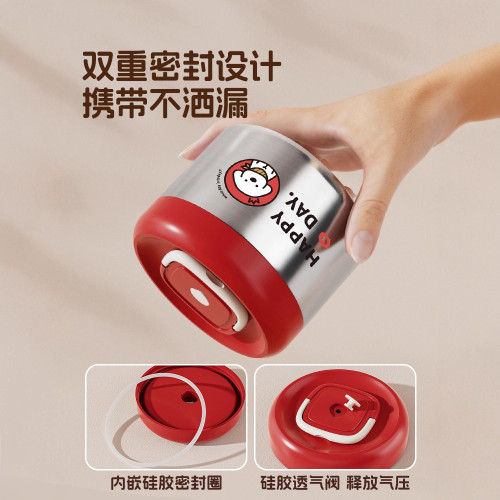 不鏽鋼保溫飯盒桶上班族便當316真空12小時早餐杯餐盒冬天 不鏽鋼