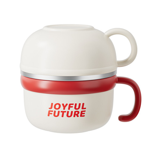 304不鏽鋼飯碗食堂打飯上班族不鏽鋼帶蓋保溫飯盒學生快餐泡麵杯