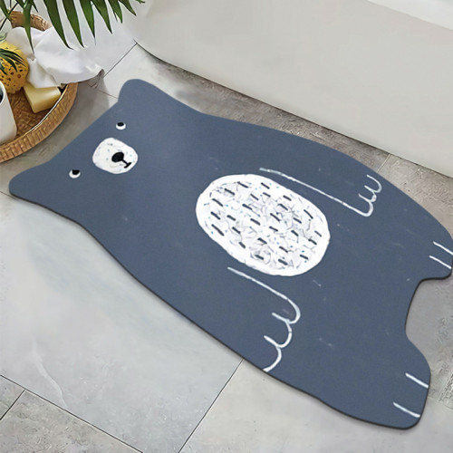 卡通異形浴室防滑墊家用洗手間科技布吸水地墊衛生間厠所門口腳墊