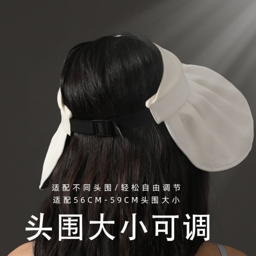 ime黑膠防紫外線遮陽帽女大帽簷輕奢風高級感帽子防曬遮陽太陽帽